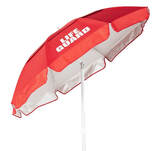 Red color lifeguard Umbrella with Label