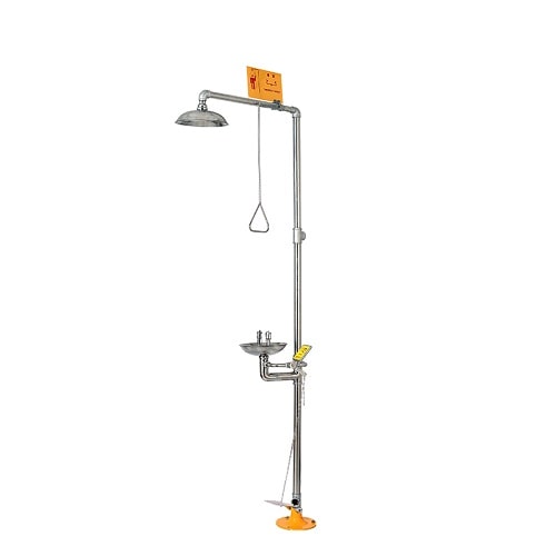 combination eye wash with safety shower