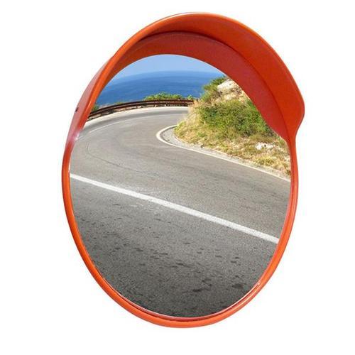 convex mirror on the curved road