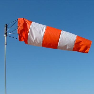 windsock flying in a pole