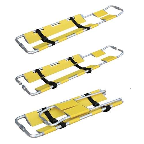 yellow spinal scoop stretcher