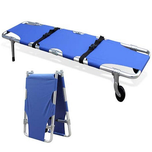 2 Folding Medical Emergency Rescue Stretcher With Wheel